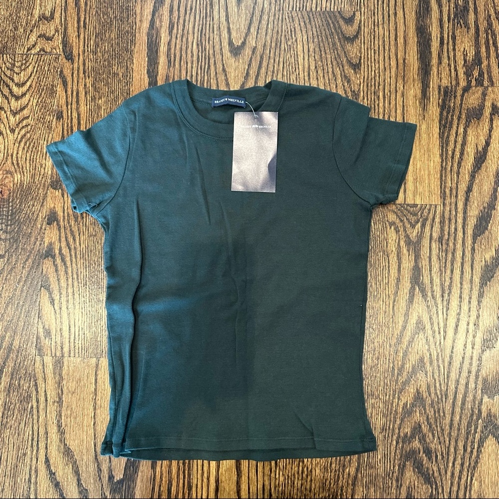 NWT Brandy Melville Green cotton t-shirt